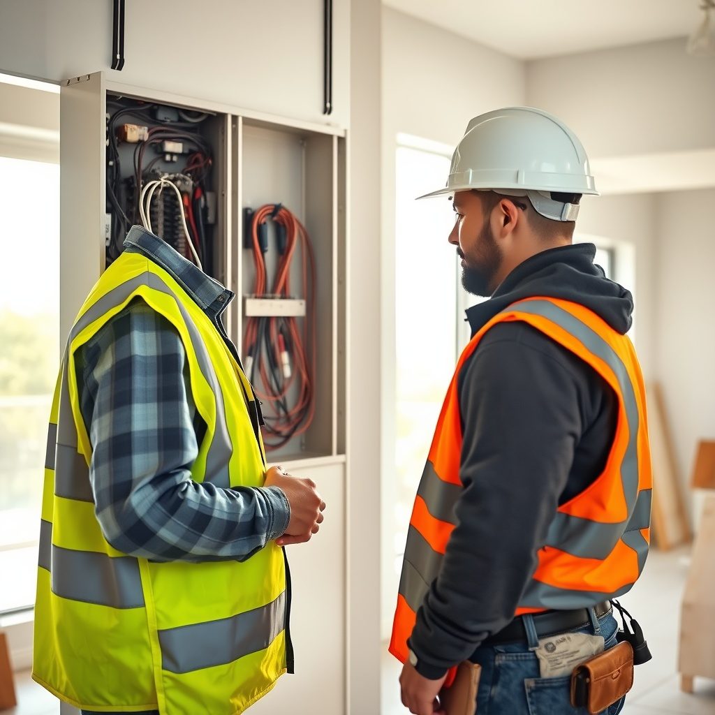Electrician at work